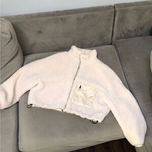 Forever 21 Cream Sherpa Jacket size large